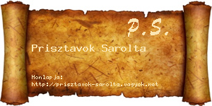 Prisztavok Sarolta névjegykártya