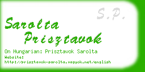 sarolta prisztavok business card